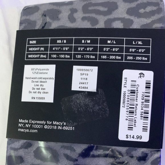 INC Cheetah-Print Tights - Picture 5 of 5